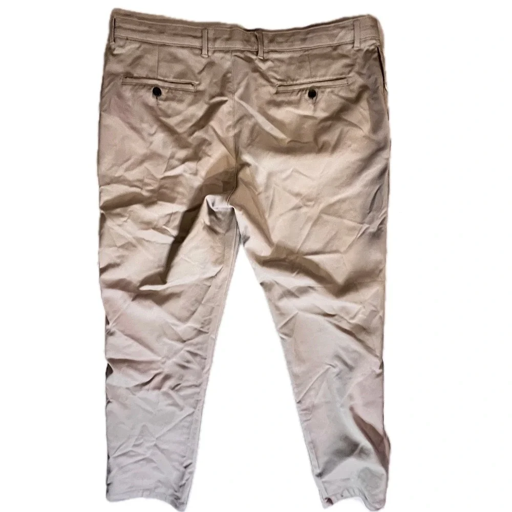 Alfani Men Beige Khaki Flat‎ Front Casual Dress Pants Chinos Size 38x30